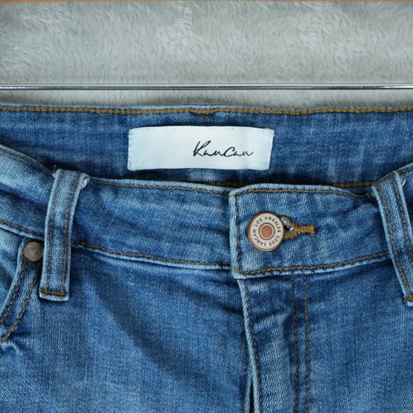 Kancan Jeans Womens 13/30 Ankle Cropped Distressed High Rise Raw Hem Stretch - Picture 9 of 10